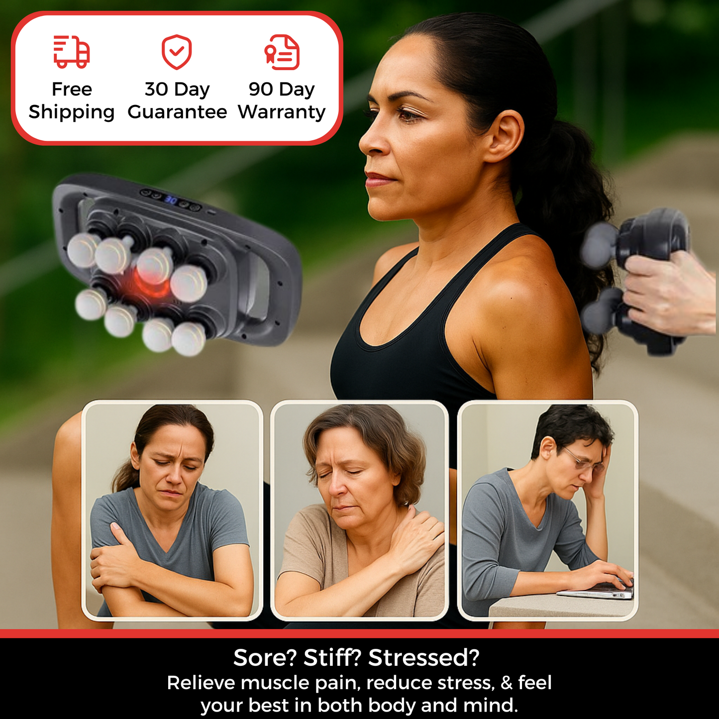 Serenova X8™ Red Light Massage Gun
