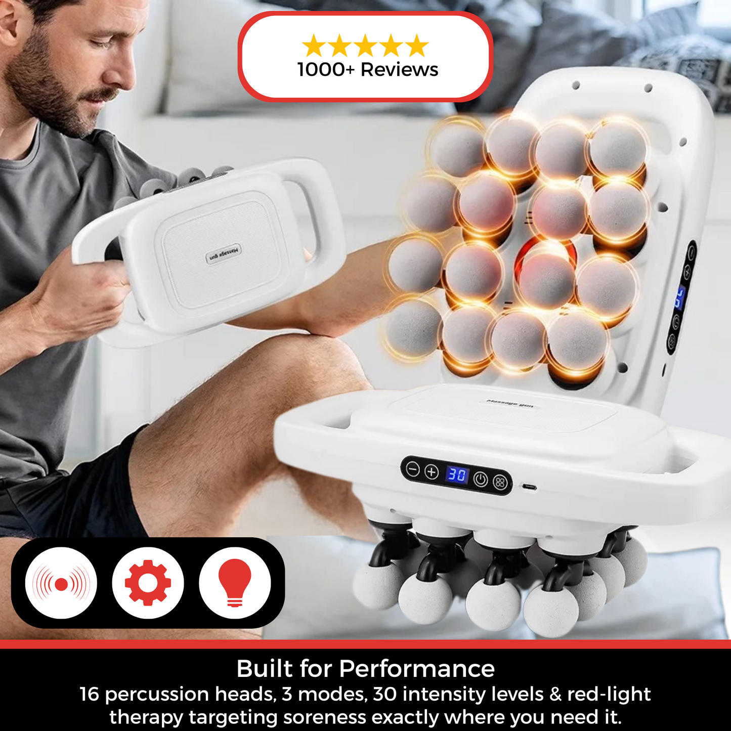 Serenova X16 Pro™ Red Light Massage Gun