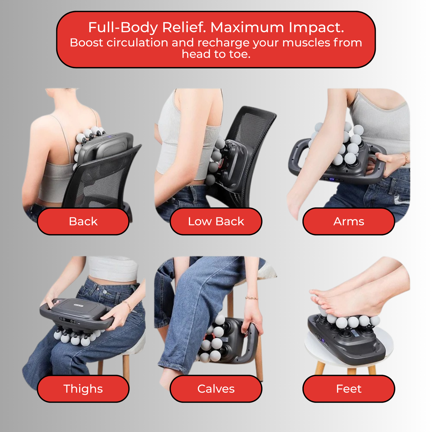 Serenova X16 Pro™ | Red-Light Therapy Massager